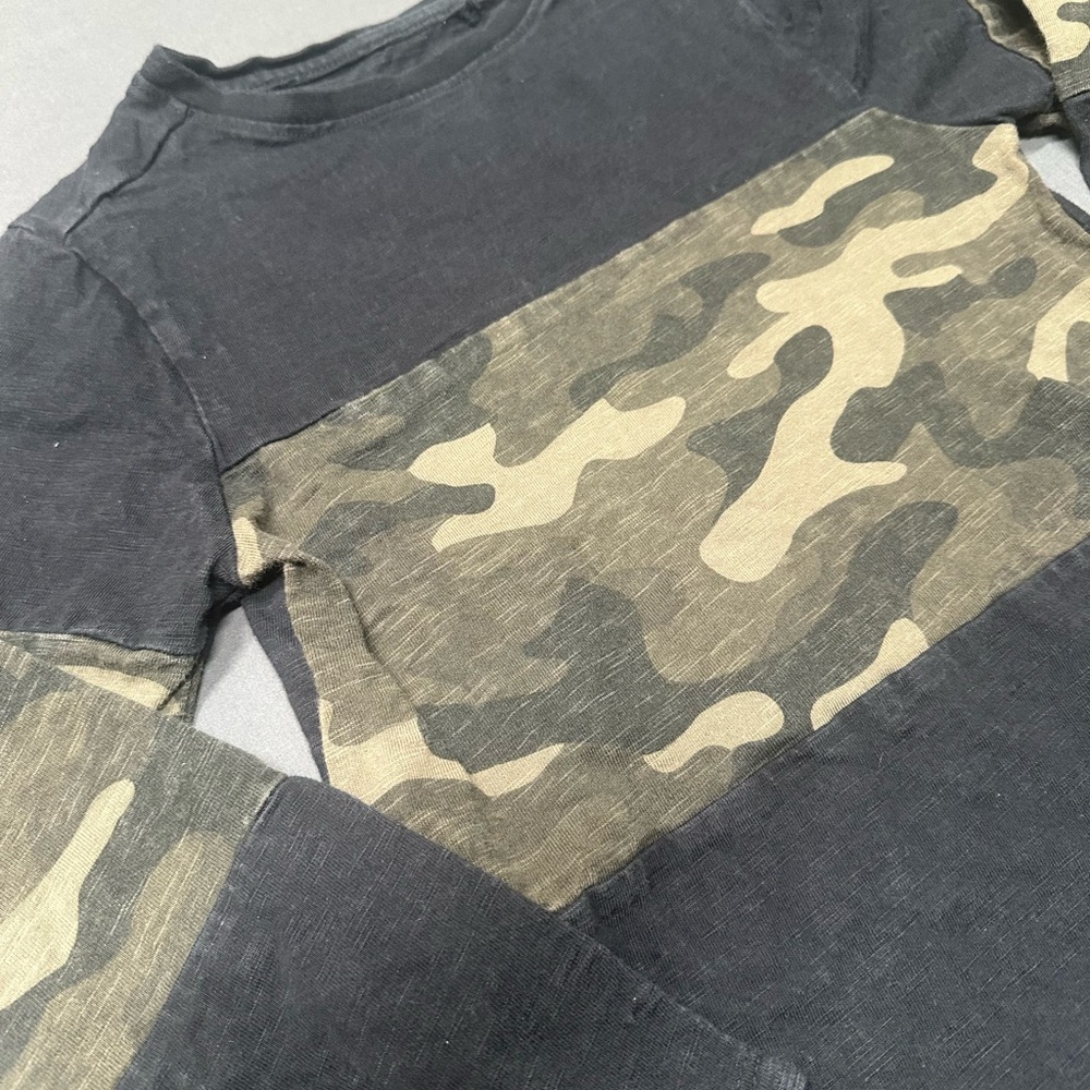 Sz 8 Anko Green Camo And Black Long Sleeve  Shirt